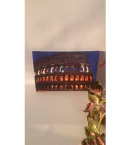 Colosseum Manzaralı Natürel Tasarım Ahşap Çerçeve Ev İşyeri Duvar Kanvas Tablo MMR2 (Çok Renkli)