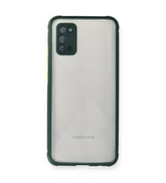 Samsung Galaxy A02s Kılıf Miami Şeffaf Silikon - Koyu Yeşil