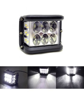 Off Road Led Projektör Çalışma Sis Lambası Beyaz 3 Modlu Beyaz Flashlı 12 Ledli ONP0524