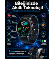 Çift Kordonlu Yüksek Çözünürlüklü Akıllı Saat Uyku İzleyici & Spor Modları