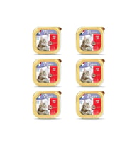 Plaisir Biftek (Sığır) Etli Pate Kısırlaştırılmış ve Yetişkin Kedi Yaş Maması 100 Gr X 6 Adet