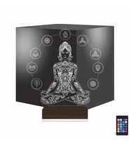 Luvivia Yoga Yogacı Lotus 3D Lamba - Masa Gece Lambası