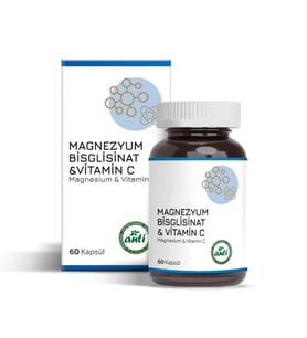 Anti Magnezyum Bisglisinat & Vitamin C 60 Kapsül