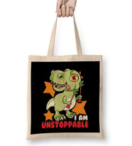 Cute & Funny I Am Unstoppable T Rex Dinosaur Pun Bez Çanta Uzun Saplı