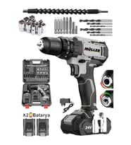 V-power 2400 Darbeli Li-ion Çift Akülü Vidalama Matkap