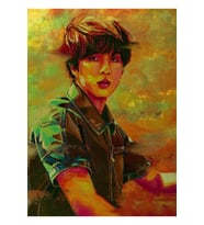 Bts Jin Dijital Resim Tablo Ahşap Poster Dekoratif Kod2440