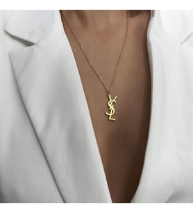 YSL Tasarım Gümüş Kadın Hediyelik Kolye