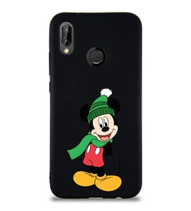Huawei P20 Lite Soft Premier Kapak Mickey Mouse-G Tasarımlı Silikon Kılıf - Siyah (Şeffaf)