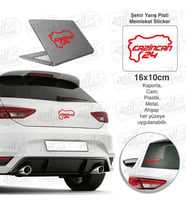 Erzincan İli 24 Plaka Kodu Memleket Yarış Pisti Kırmızı Sticker - Oto Araba Etiket, Aksesuar, Tuning