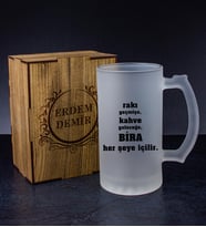 eJOYA Kişiye Özel Kutusunda Bira Bardağı Hediye Seti 108317