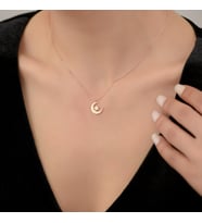 Kadın Yeni Ayyıldız Rose Altın Kolye