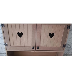 Hobi Adn 901999 Kalp Kapak Model Terek raf Dolap MDF HAM Duvara Asmalı El Yapım