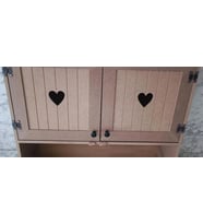 Hobi Adn 901999 Kalp Kapak Model Terek raf Dolap MDF HAM Duvara Asmalı El Yapım