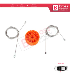 Peugeot 207 WA WC WK SW 2006–2015 5-Kapı 9221W9 İçin Elektrikli Ön Sol Cam Kriko Tamir Seti