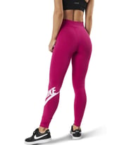 Nike Sportswear Swoosh Yüksek Belli Pamuklu Kadın Spor Tayt (Mor)