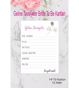 Bride To Be Geline Tavsiyeler Bekarlığa Veda Soru Kartları - Nedi