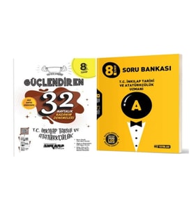 8. Sınıf Güçlendiren 32 Haftalık T.C İnkılap Tarihi Ve Atatürkçülük Kazanım Deneme Ve Uzman Soru Bankası
