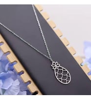 Tasarım Ananas Figürlü Kolye 925K Gümüş