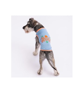 Pawstar Kedi ve KÜÇÜK Köpek T-Shirt Blue Aloha 2XL Sırt43cm Göğüs58cm Boyun38cm