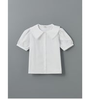 LCW Kids Beyaz Regular Fit Poplin Pencere İşlemeli Kız Çocuk Gömlek