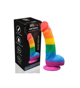 Special Edition Dildo 20 CM - Gökkuşağı Renkli Silikon Ultra Realistik Yapay Penis Vibrator