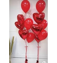 Sevgililer Günü Kalpli Balon Demeti