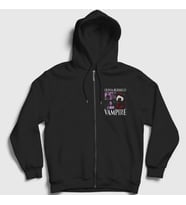 Presmono Unisex Siyah Vampire Müzik Olivia Rodrigo Fermuarlı Kapüşonlu Sweatshirt 499958tt