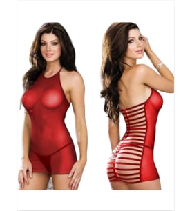 Mulvxbrf Brf02   Kırmızı Tül Babydoll Gecelik (Mulvix)