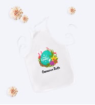 BK Gift Kişiye Özel Paskalya Bayramı Beyaz Çocuk Mutfak Önlüğü-9