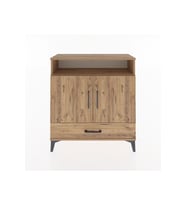 Arges Şifonyer 3 Raflı Tek Çekmeceli 2 Kapaklı 88x30x96 Çam-Çam
