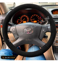 Toyota Corolla Verso AR10 Dikme Direksiyon Kılıfı Alcantara Süet Monza Black Comfort-Düz Kollu Tipler 2004-2007
