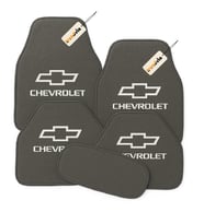 Chevrolet Logolu Araç Halı Paspas Takımı 5 Parça – Kaymaz Tabanlı, Kolay Temizlenir (Gri)