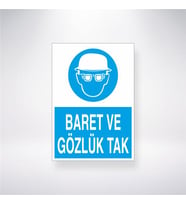 Baret ve Gözlük Tak 21x28 Arkası Yapışkanlı Levha