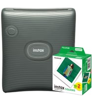 İnstax SQ LİNK 20'li film  Kare Format siyah Fotoğraf Yazıcısı