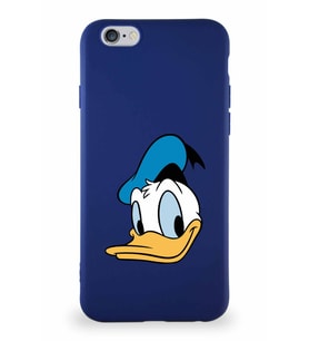 Apple iPhone 6S Soft Premier Kapak Donald Duck-B Tasarımlı Silikon Kılıf - Lacivert (Şeffaf)