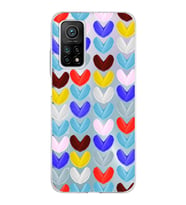 PrintiFy Xiaomi Mi 10T Pro ile Uyumlu 1mm Slim Fit Water Color 1 Baskılı Şeffaf  Kılıf