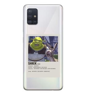 Samsung Galaxy A71 Uyumlu Shrek Minimalsit Poster Desenli Şeffaf Telefon Kılıfı