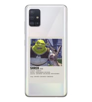 Samsung Galaxy A71 Uyumlu Shrek Minimalsit Poster Desenli Şeffaf Telefon Kılıfı