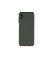 Samsung Galaxy A04 Kılıf Nano İçi Kadife Silikon - Koyu Yeşil