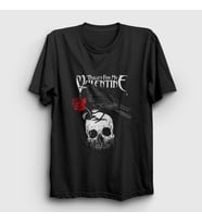 Presmono Unisex Siyah Raven Bullet For My Valentine T-Shirt 23334tt