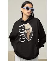 Lady Gaga Baskılı Unisex Oversize Şarkıcı Hoodie