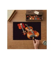 İkli Keman- Müzik- Sanat Tasarımı 240 parça Ahşap Puzzle Ahşap Kutuda MP00109