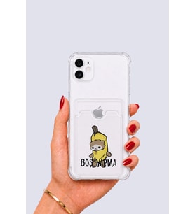 iPhone 11 Kartlıklı Boş Yapma Desenli Kılıf - HUOBPS4810-5990