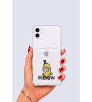 iPhone 11 Kartlıklı Boş Yapma Desenli Kılıf - HUOBPS4810-5990