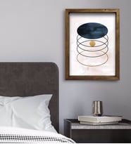 BK Gift Yatak Odası Konseptli Doğal Masif Ahşap Çerçeveli Tablo 45x65cm-67