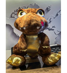 DEV ŞİRİN DINOZOR PELUŞ 100cM (Kahverengi)