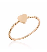 Kalp'li Rose Altın Yüzük Top 14 K Gold (Çok Renkli)