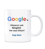 Google İsimli Kupa Sevgilim Her Şeyi Biliyor Google a İhtiyacım Yok
