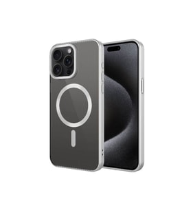 Apple iPhone 15 Pro Max Uyumlu Kılıf Mat Tasarımlı M-safe Wireless Şarj Özellikli Zore Mat Setro Kapak (Gümüş)