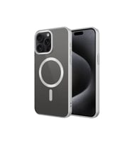 Apple iPhone 15 Pro Max Uyumlu Kılıf Mat Tasarımlı M-safe Wireless Şarj Özellikli Zore Mat Setro Kapak (Gümüş)